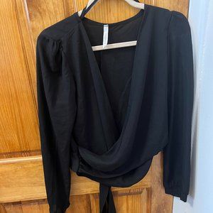 Black Wrap Top